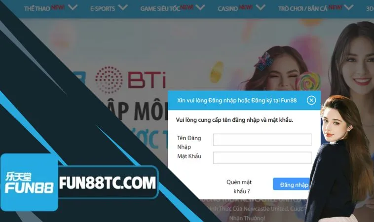 Fun88 đăng nhập siêu nhanh, lấy lại mật khẩu khi quên cũng rất dễ dàng